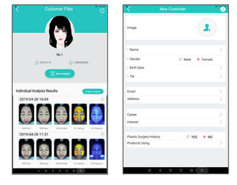 Goldener Touch Screen Gesichtshaut-Analysator 20 Sekunden-Analyse-Geschwindigkeit