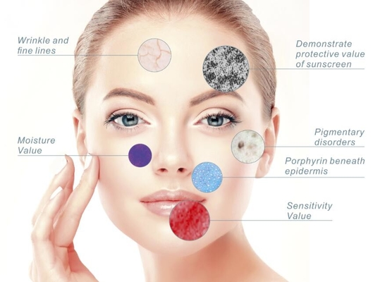 7 Sprachrauheit Haut-Analysator-Maschinen-Gesichts-Dermatologie-Gerät